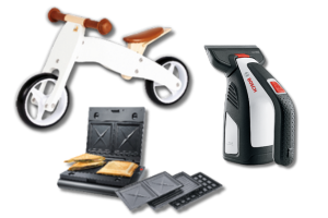 Wunschprämie: Multimaker, Laufrad, Fenstersauger