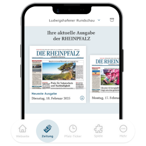 Ansicht der Lokalausgabe in der RHEINPFALZ App